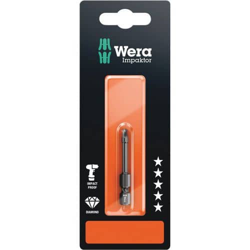 Embout extra rigide vis carrée,Impaktor - 868/4 IMP DC SB SiS - Wera