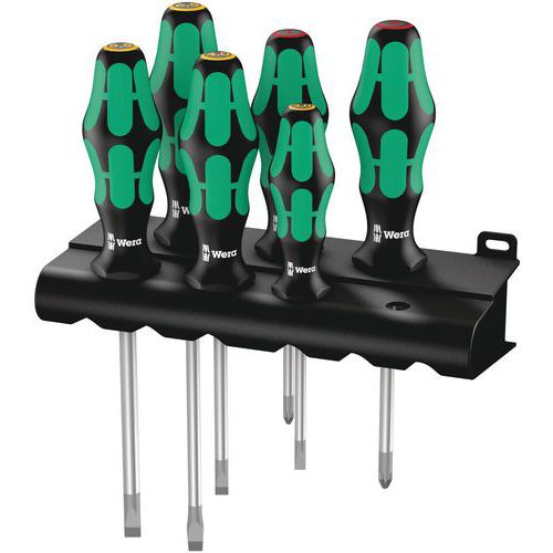 Jeu tournevis Kraftform Plus Lasertip 6 pièces - 334/6 - Wera