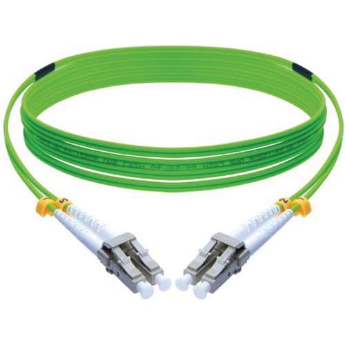 Jarretière duplex 2.0 mm OM5 LC-UPC/LC-UPC vert - 5 m