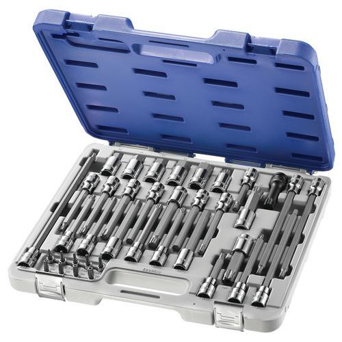 Coffret de douilles tournevis 6 pans, Torx®, XZN - 38 pièces