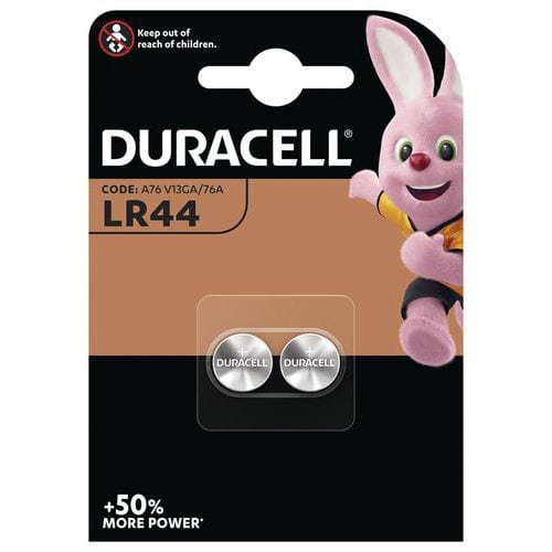 Pile bouton Alcaline LR44 V13GA - Pack de 2 - Duracell