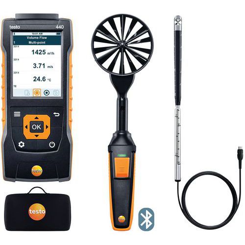 Kit 2 vitesse d'air avec Bluetooth® - Testo 440