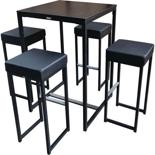 Ensemble de mange debout et de 4 tabourets haut Kubo - Flexfurn