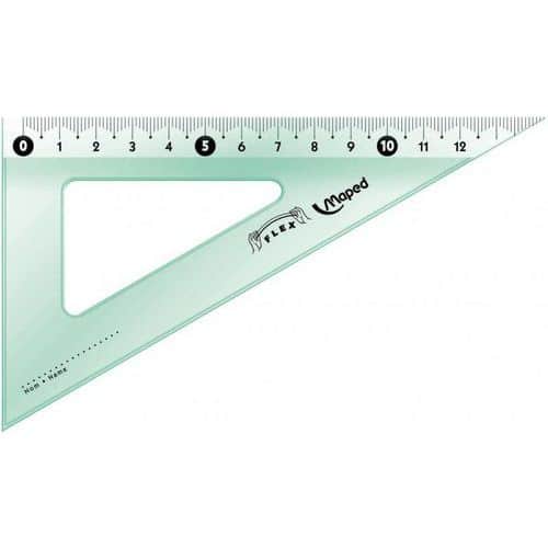 Equerre 60° incassable graduation 14 cm hypothénuse 24 cm - Maped