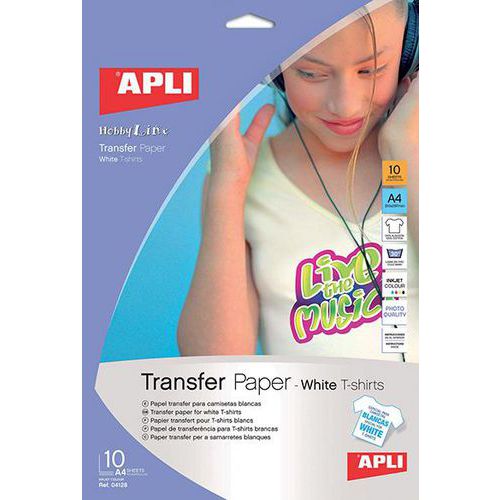 Feuille papier transfert A4 - Apli