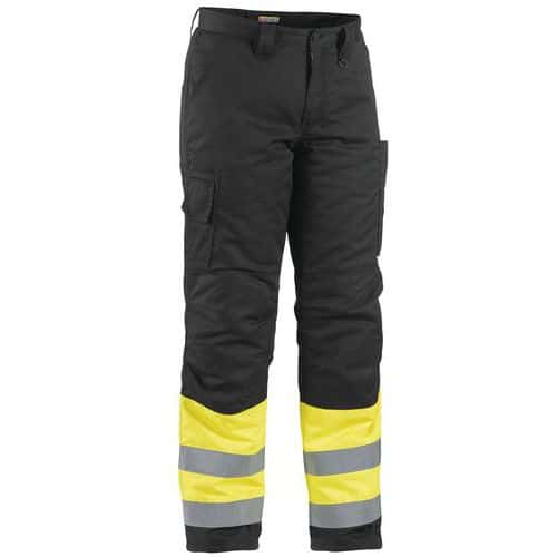 Pantalon haute visibilité hiver jaune fluorescent/noir