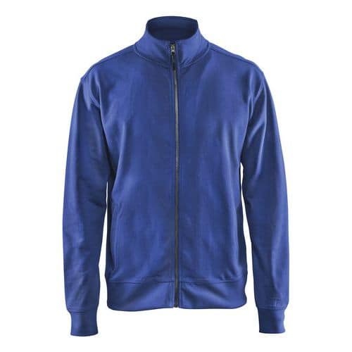 Sweat zippé bleu roi