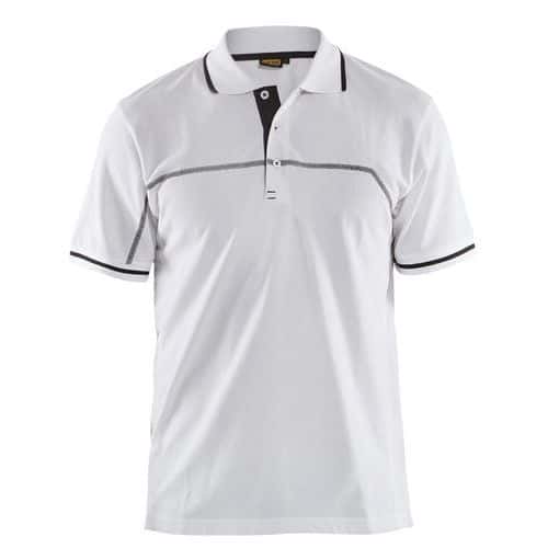 Polo bicolore blanc/gris foncé