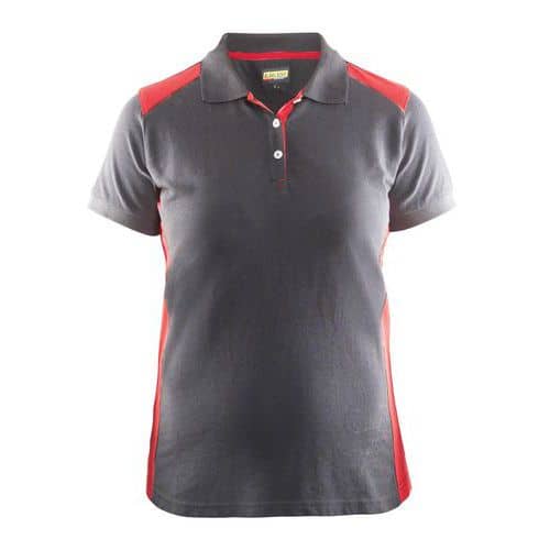 Polo femme gris/rouge