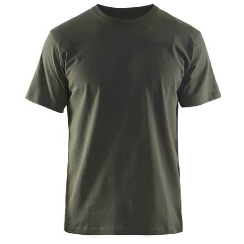 T-shirt vert olive gris