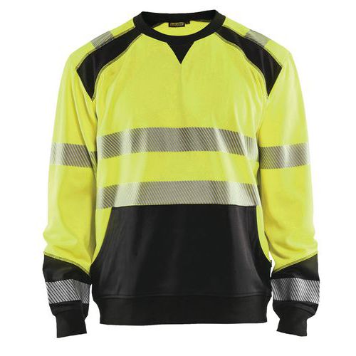 Sweat haute visibilité jaune fluorescent/noir