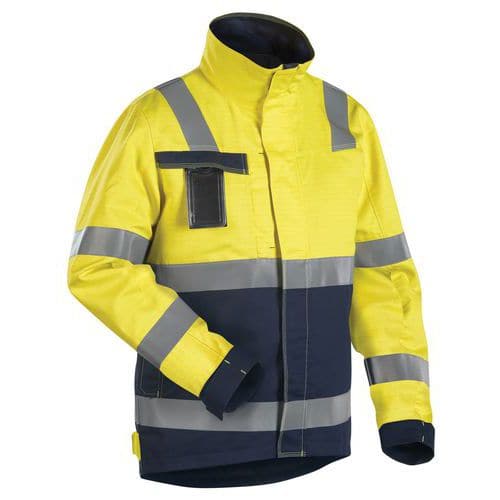 Veste hiver multinormes jaune fluorescent/marine, respirant