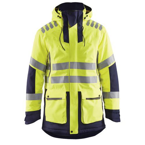 Parka haute visibilité Evolution jaune fluorescent/marine