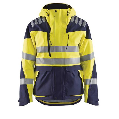 Veste hardshell haute visibilité Evolution jaune fluorescent/marine