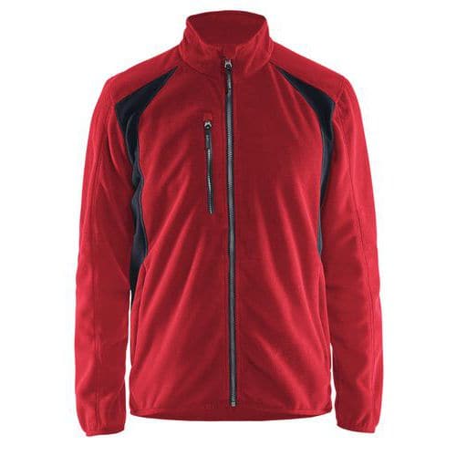 Veste micropolaire rouge/noir