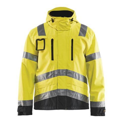 Veste haute visibilité jaune fluorescent/noir respirant