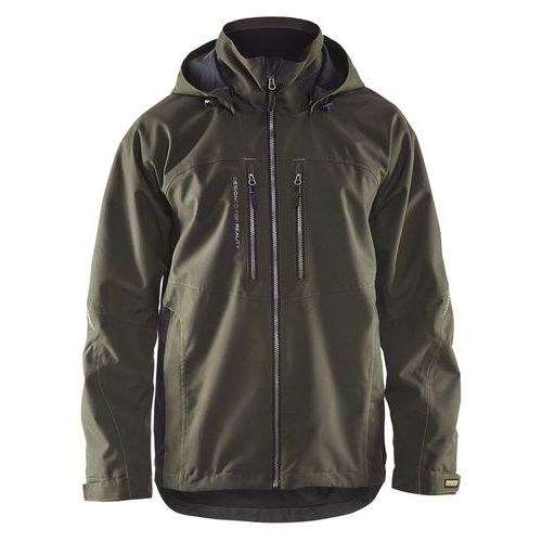 Veste hiver technique vert Olive/noir, respirant étanche