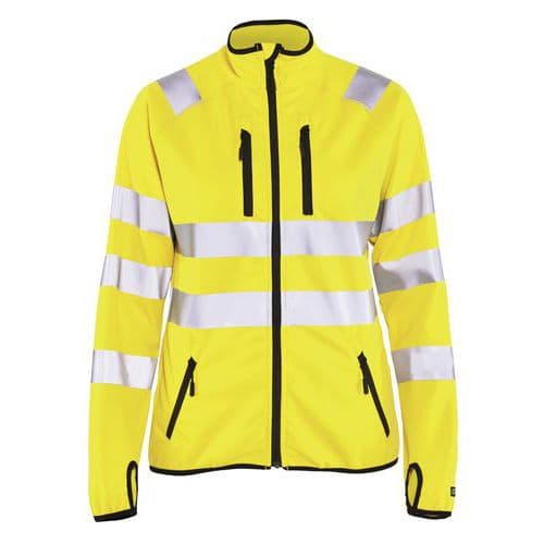 Veste softshell haute visibilité femme jaune fluorescent