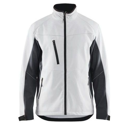 Veste softshell blanc/gris foncé