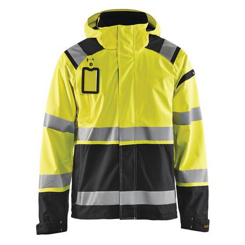 Veste hardshell haute visibilité jaune fluorescent/noir