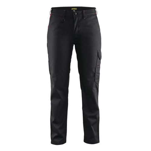 Pantalon industrie femme noir/rouge