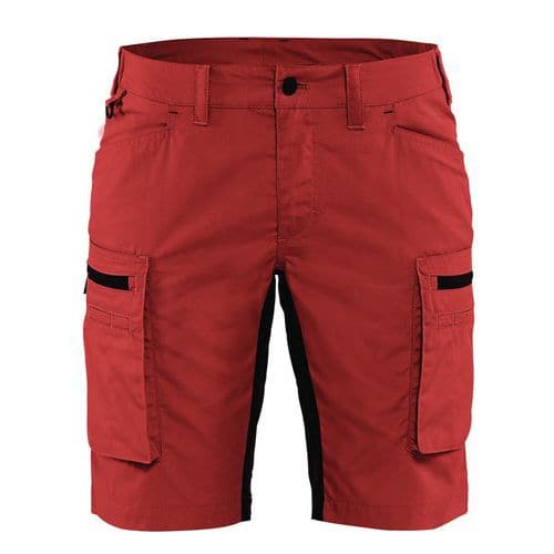 Short services stretch femme rouge/noir