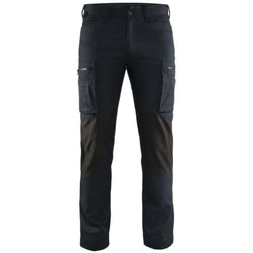 Pantalon services stretch marine foncé/noir