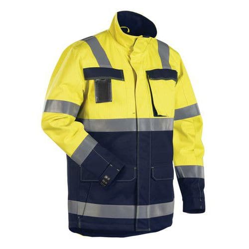 Parka multinormes jaune fluorescent/marine