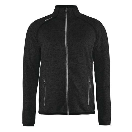 Veste tricotée gris anthracite/blanc