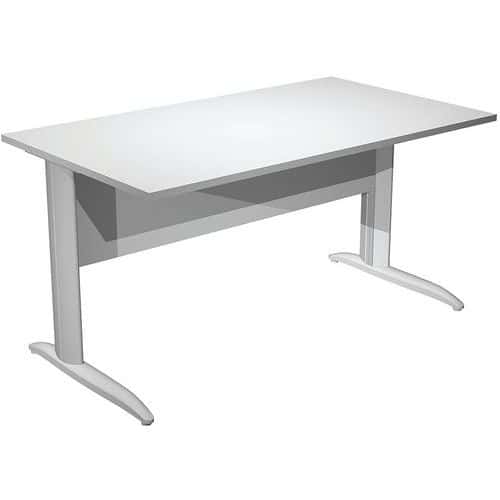 Bureau droit avec pieds L en métal Fast - 140 cm - Artarredi