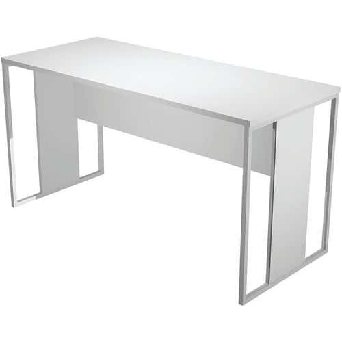 Bureau à pieds cadres métal section carrée Razor - 140 cm - Artarredi