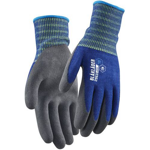 Gants artisan doublés en latex trempé jauge 13 - Bleu - Blåkläder