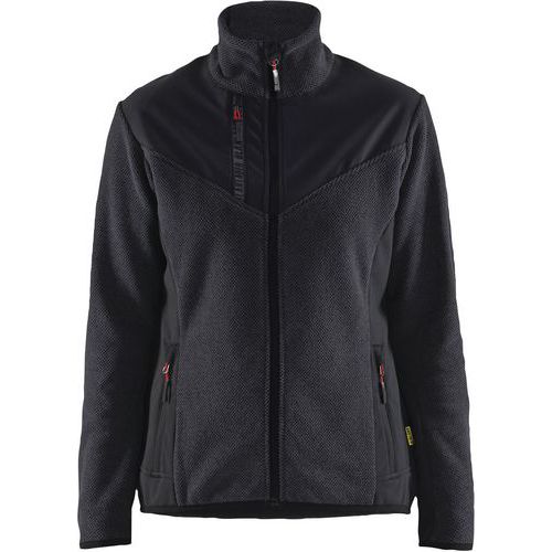 Veste tricotée avec softshell femme gris anthracite/noir - Blåkläder