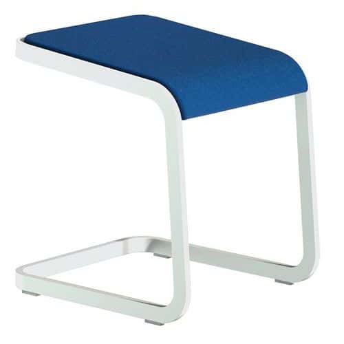 Tabouret ergonomique bas avec piètement blanc C-Stool