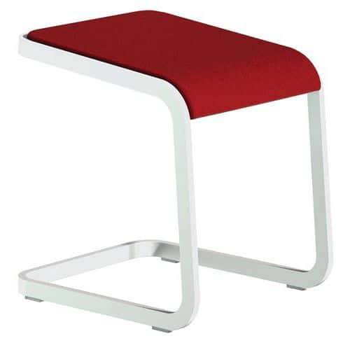 Tabouret ergonomique bas avec piètement blanc C-Stool