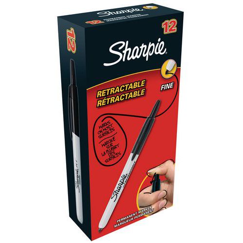 Marqueur permanent rétractable Sharpie - Pointe fine