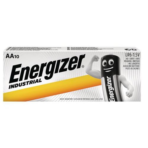 Pile alcaline Industrial - AA LR6 - Lot de 10 - Energizer