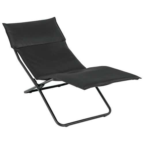 Chaise longue de relaxation Eclipse M2 noir Lafuma Mobilier