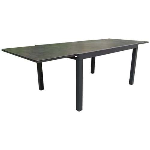 Table ELISE 140/240 x 97 cm céramique/alu Proloisirs