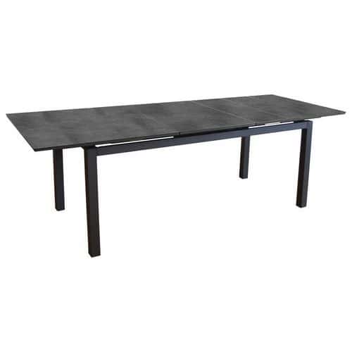 Table HIVAOA 180/240 x 90 cm céramique/alu Proloisirs