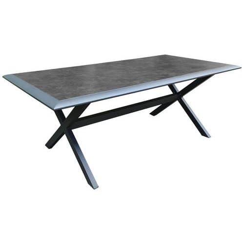 Table CERAM 194 x 104 cm céramique/alu Proloisirs