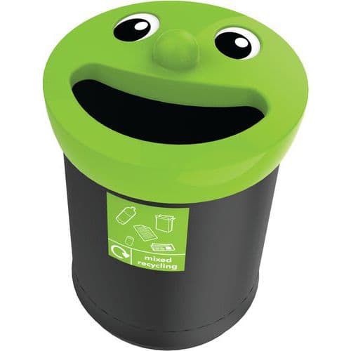 Poubelle Smiley Face 52L tri sélectif_Vepabins