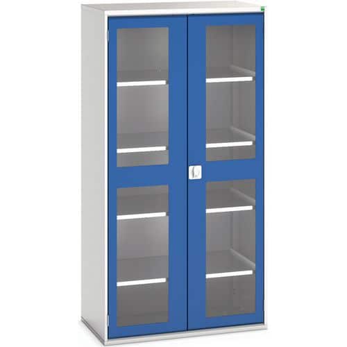 Armoire Verso Portes Transparentes Avec 4 Tablettes 1050x550x2000_Bott