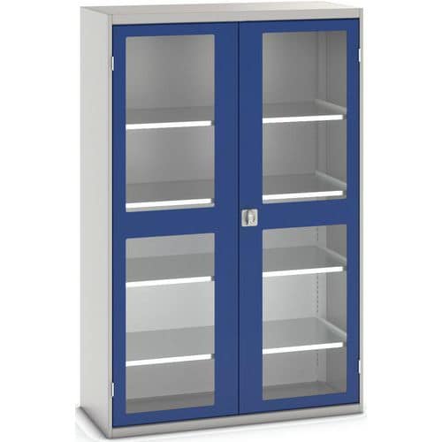 Armoire Verso Portes Transparentes Avec 4 Tablettes 1300x550x2000_Bott