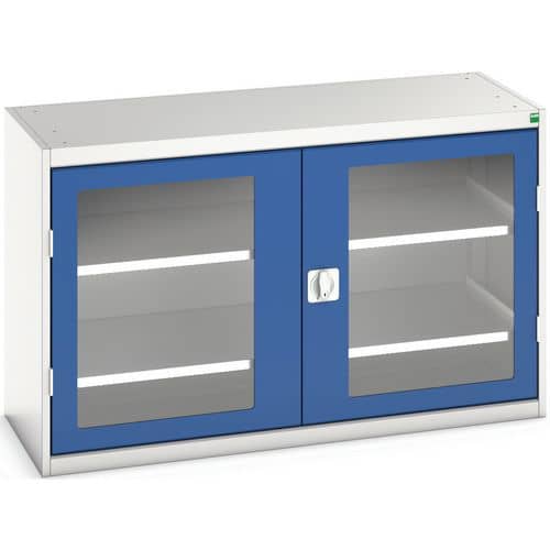 Armoire Verso Portes Transparentes Avec 2 Tablettes 1300x550x800_Bott