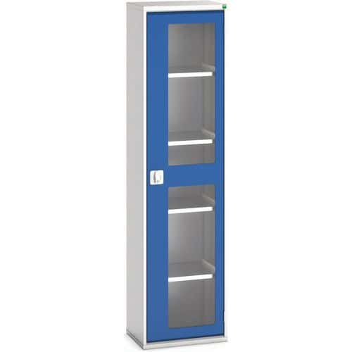 Armoire Verso Portes Transparentes Avec 4 Tablettes 525x350x2000_Bott