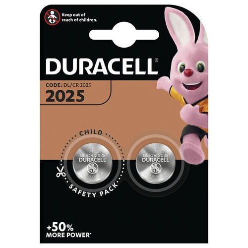 Piles Boutons Lithium CR2025 - Pack de 2 - Duracell