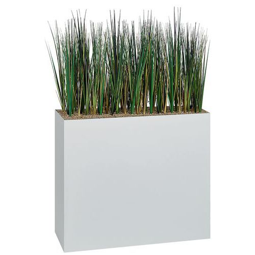 Jardinière métal sur roulettes hauteur 74 cm Herbes