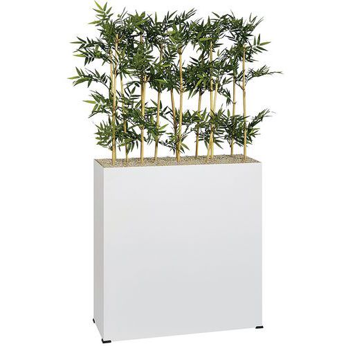 Jardinière métal sur roulettes hauteur 90 cm Bambous