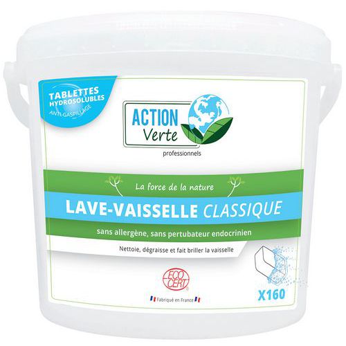 Action Verte 160 tablettes lave-vaisselle cycle long Ecocert